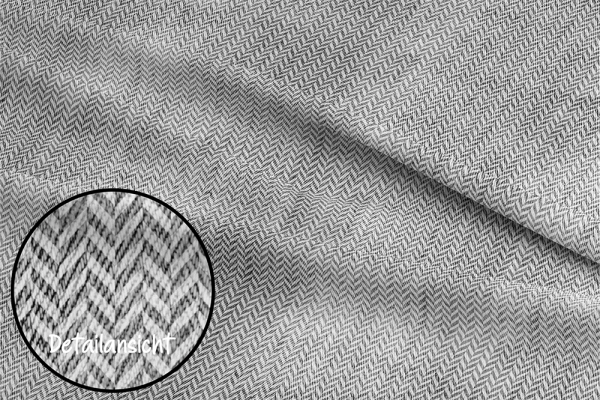 Ep - Fischgrät Denim/Jeansoptik - " Hellgrau " - Bio French Terry